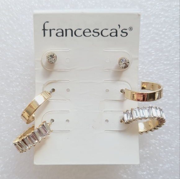 Francesca's Collections Jewelry - NWT Francesca's Gold Huggie Earrings